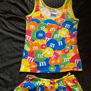 Hard to find M&M sleep short set